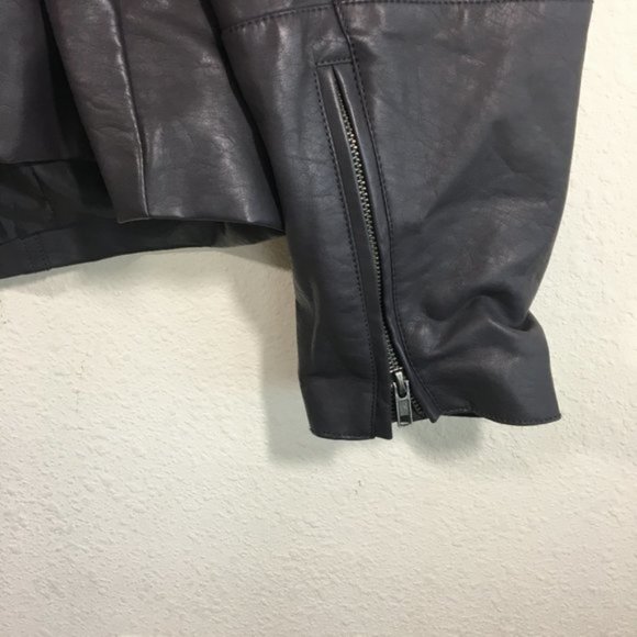 Torrid Lace Up Back Faux Fur Collar Moto Jacket 4X - Picture 13 of 15